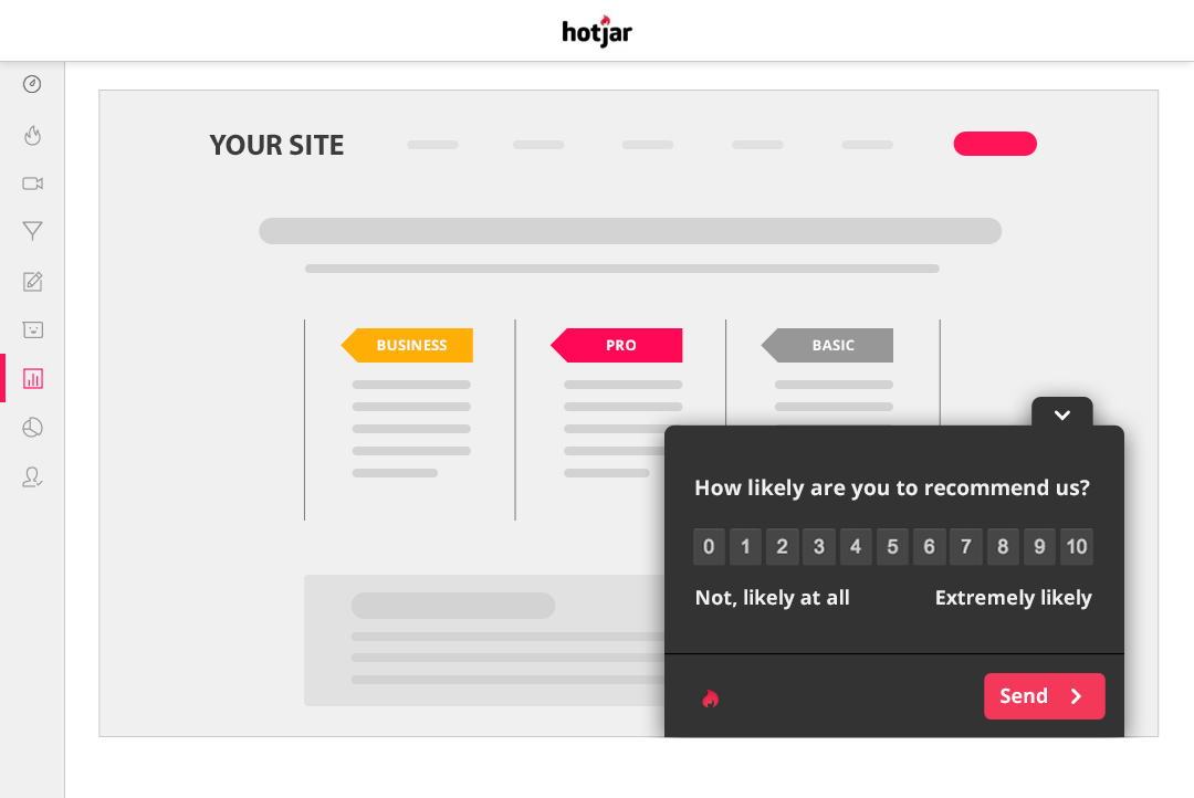 Hotjar survey tool